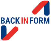 Red and blue text logo