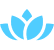 Minimalist blue lotus design.