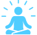 Meditation icon in blue color