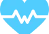 Blue heart health icon